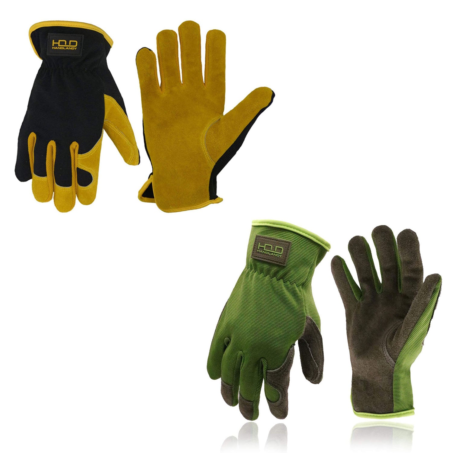 KLDOLLAR Men Leather Work Gloves Gardening Gloves, Working Gloves for Home  Improvement, Yard Work & Warehouse, Flexible Breathable Work Gloves