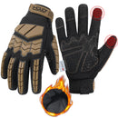 HLDD HANDLANDY Gloves For Protection Against Accidents, Insulated Winter Work Gloves for Men, 3m Thinsulate Thermal Impact Gloves with Touchscreen for Cold Weather 6102/6103/6105