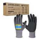 HANDLANDY 6/12/24 Pairs Safety Work Gloves with MicroFoam Nitrile Coated - Breathable Nylon Gloves with Grip for Men & Womem 11178