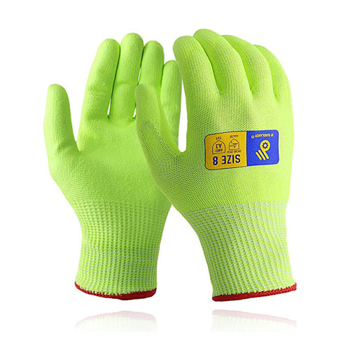 Handlandy Bundle: 3 Pairs ANSI Level 5 with 6 Pairs ANSI Level 3 Cut Resistant Gloves, PU Coated Work Gloves Gardening Gloves