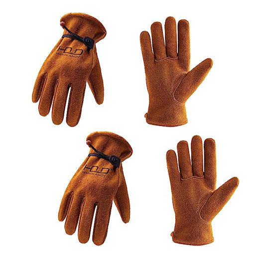HANDLANDY Deerskin Welding Gloves Heat Fire Resistant Forge 1292