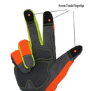 Handlandy Men Work Glove Hi-vis Reflective Synthetic Leather Palm 5805 (6/12 Pairs)