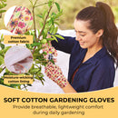 HANDLANDY Womens Gardening Gloves, Ladies Cotton Soft Jersey Garden Gloves with PVC Dots, Floral Yard Work Gloves, Ideal Gardener Gifts 5183