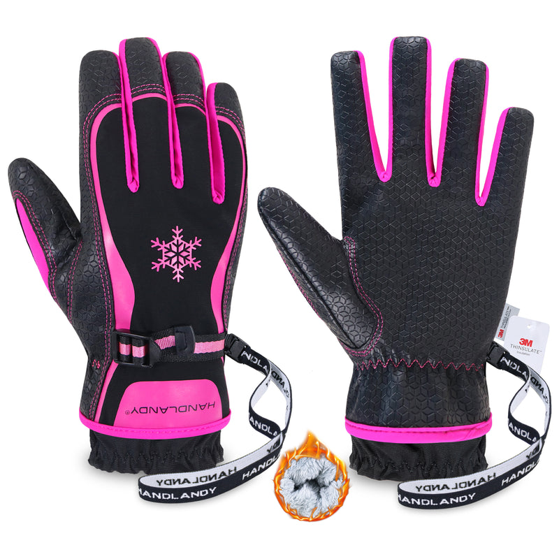 HANDLANDY Winter Work Gloves for Men Women, 3M Thinsulate Insulated, Waterproof Thermal Touchscreen Warm Grip Gloves for Cold Weather, Skiing, Snowboarding, Hiking 8040