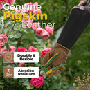 HANDLANDY Long Gardening Gloves for Men Women, Thorn Proof Rose Pruning Leather Gardening Weeding Yard Gauntlet Glove, Best Gardener Gift 5209