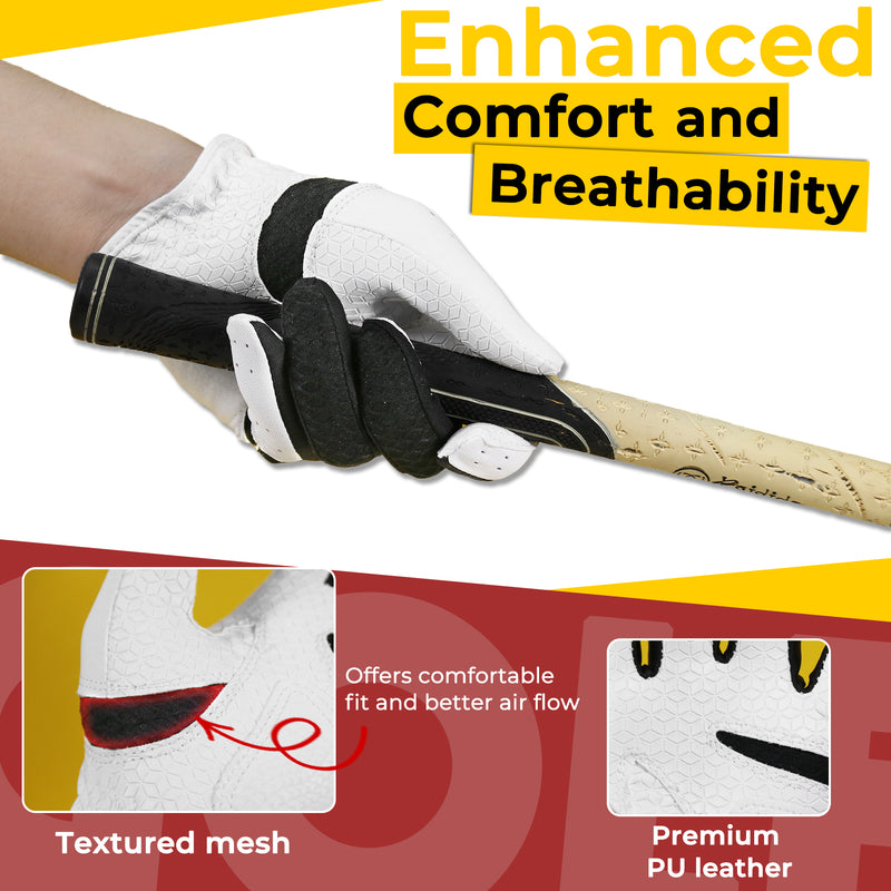 HANDLANDY Youth Golf Glove, Left Hand Kids Golf Gloves for Junior Toddler Boys Girls KL834