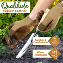 HANDLANDY Gardening Gloves for Women, Breathable Ladies Leather Garden Yard Gloves Best Gift for Gardeners 5219