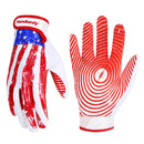 HANDLANDY Youth Football Gloves, High Tack Silicone Grip Kids Flag Receiver Gloves Non Slip Linemens Glove for Kids & Adult S745BG S829