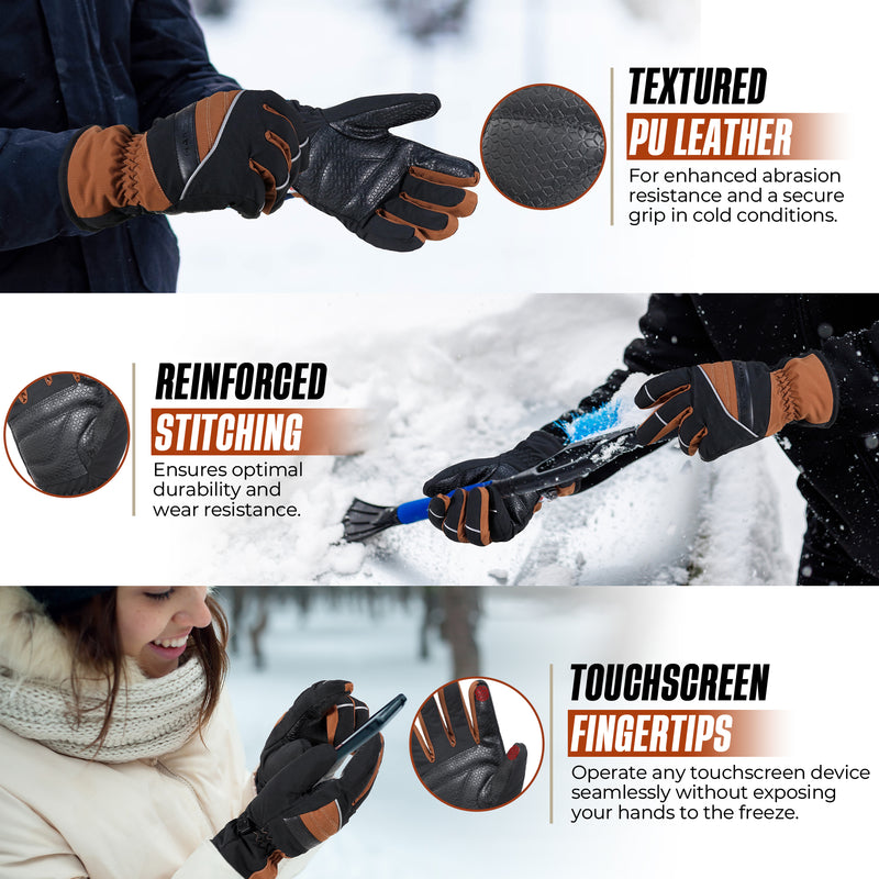 HANDLANDY Winter Gloves for Men Women - 3M Thinsulate Insulated Waterproof Camo Hunting Cold Weather Gloves, for Hiking, Skiing, Fishing, Outdoor Work, Best Winter Gift 8041