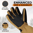 HANDLANDY Winter Waterproof Ski Gloves for Men Women, 3M Thinsulate Windproof Warm Snow Gloves, Thermal Cold Weather Gloves Gift for Skiing Snowboarding Outdoor Sports 8047