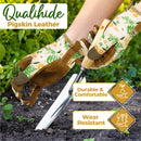 HANDLANDY Gardening Gloves for Women, Breathable Ladies Leather Garden Yard Gloves Best Gift for Gardeners 5219