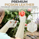 Handlandy Men Women Gardening Gloves Breath Pigskin Leather Long 5067（5/7/9 Pairs）