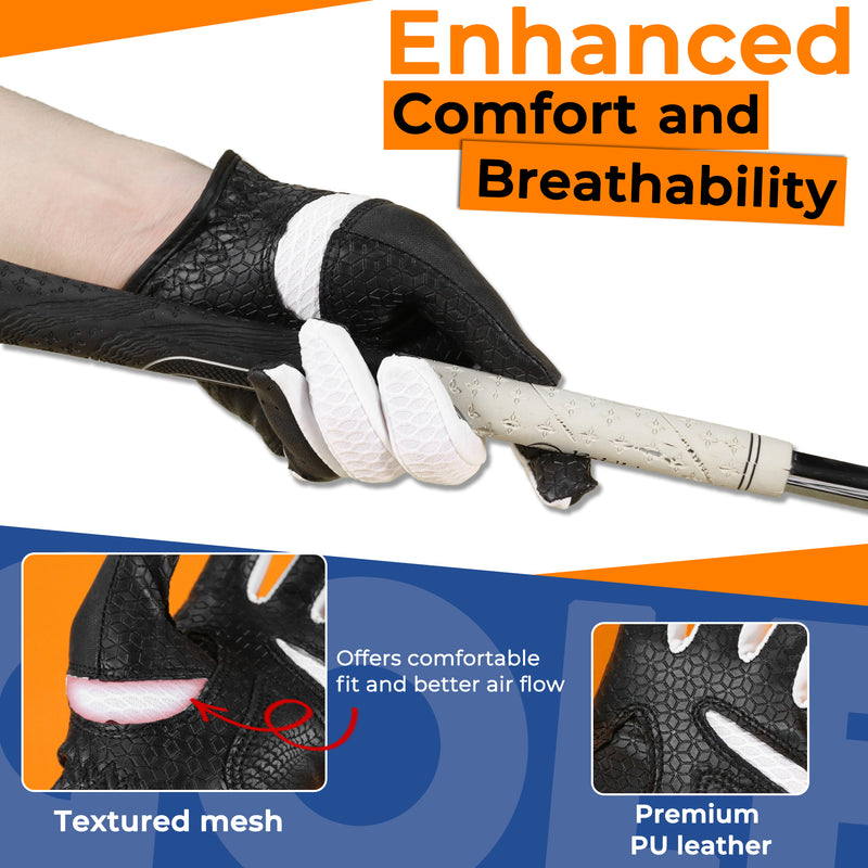 HANDLANDY Youth Golf Glove, Left Hand Kids Golf Gloves for Junior Toddler Boys Girls KL834