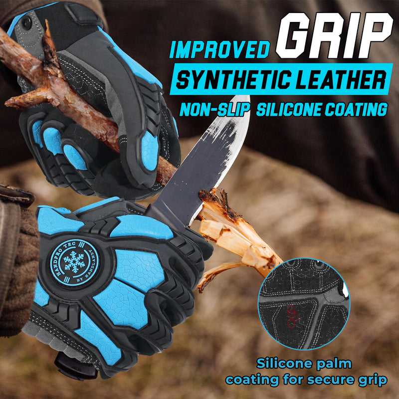 HLDD HANDLANDY Gloves For Protection Against Accidents, Insulated Winter Work Gloves for Men, 3m Thinsulate Thermal Impact Gloves with Touchscreen for Cold Weather 6102/6103/6105