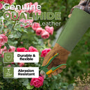 HANDLANDY Long Gardening Gloves for Men Women, Thorn Proof Rose Pruning Leather Gardening Weeding Yard Gauntlet Glove, Best Gardener Gift 5209