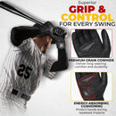 HANDLANDY Baseball Batting Gloves for Men & Women, Breathable Softball Batting Gloves with Long Cuff  S849