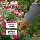 HANDLANDY Long Gardening Gloves for Men Women, Thorn Proof Rose Pruning Leather Gardening Weeding Yard Gauntlet Glove, Best Gardener Gift 5209