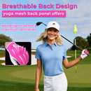 Womens Fingerless Golf Gloves Left Hand,Ladies Half Finger Golf Gloves Breathable Yoga Mesh for Fashion-Conscious Golfers L843