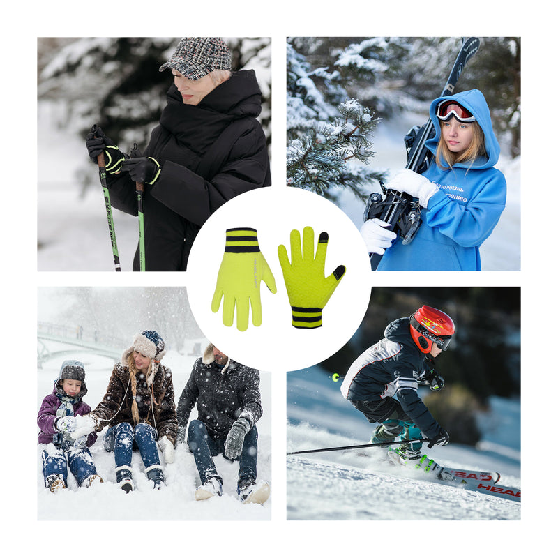Handalndy Winterhandschuhe für Kinder, Laufen, Outdoor, Sport, Baumwollfleece 232
