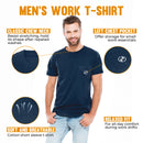 HANDLANDY Work Shirt Mens T-Shirt Cotton Tee C2401