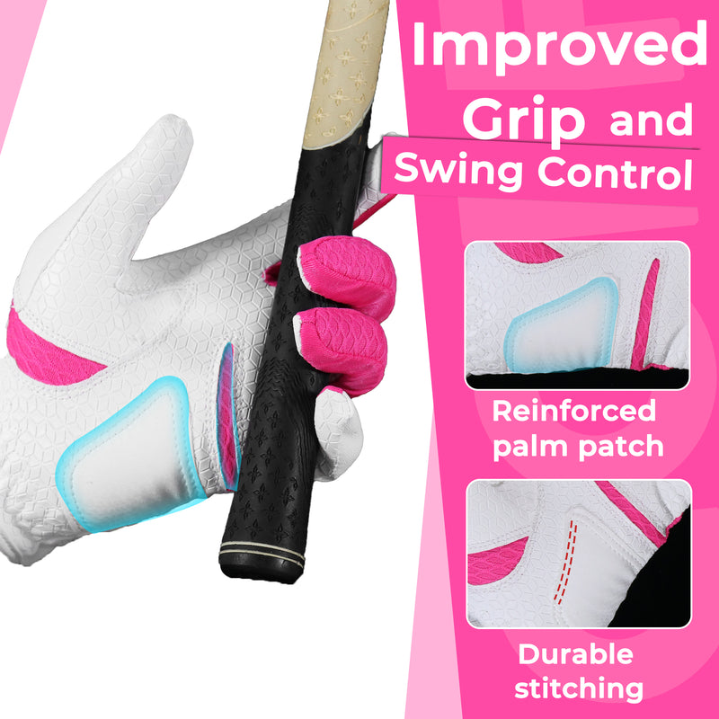 HANDLANDY Youth Golf Glove, Left Hand Kids Golf Gloves for Junior Toddler Boys Girls KL834