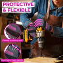 Handlandy Women Work Mechanic Gloves Stretchable Comfortable 6035P