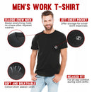 HANDLANDY Work Shirt Mens T-Shirt Cotton Tee C2401