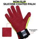 HANDLANDY Heavy Duty Work Gloves for Men, Cut 5 Safety Impact Protection Working Gloves Mechanics Glove with TPR Protection H647