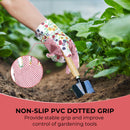 HANDLANDY Womens Gardening Gloves, Ladies Cotton Soft Jersey Garden Gloves with PVC Dots, Floral Yard Work Gloves, Ideal Gardener Gifts 5183
