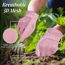 Handlandy Women Gardening Work Gloves Pigskin Comfort Dexterity 5123 5124