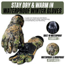 HANDLANDY Winter Gloves for Men Women - 3M Thinsulate Insulated Waterproof Camo Hunting Cold Weather Gloves, for Hiking, Skiing, Fishing, Outdoor Work, Best Winter Gift 8041