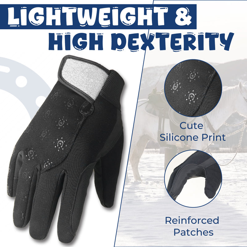 HANDALNDY Horse Riding Gloves, Equestrian Gloves Adult Kids for Girls Boys, Durable Comfortable Grip6341/6342