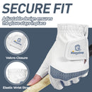 Womens Fingerless Golf Glove Left Hand, Breathable Ladies Summer Half Finger Golf Glove with Non-Slip Grip L842