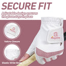 Womens Fingerless Golf Glove Left Hand, Breathable Ladies Summer Half Finger Golf Glove with Non-Slip Grip L842