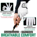 HANDLANDY Golf Gloves for Men Women Left Hand, QUALIHIDE Calfskin Leather Golf Glove L850