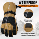 HANDLANDY Winter Waterproof Ski Gloves for Men Women, 3M Thinsulate Windproof Warm Snow Gloves, Thermal Cold Weather Gloves Gift for Skiing Snowboarding Outdoor Sports 8047