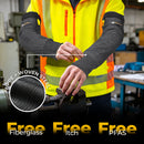 HANDLANDY ANSI A9 Cut-Resistant Arm Sleeves, Adjustable Strap & Thumb Loop 1183-BK