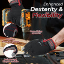 HANDLANDY Mens Work Gloves Touch screen Flexible Breathable 5972