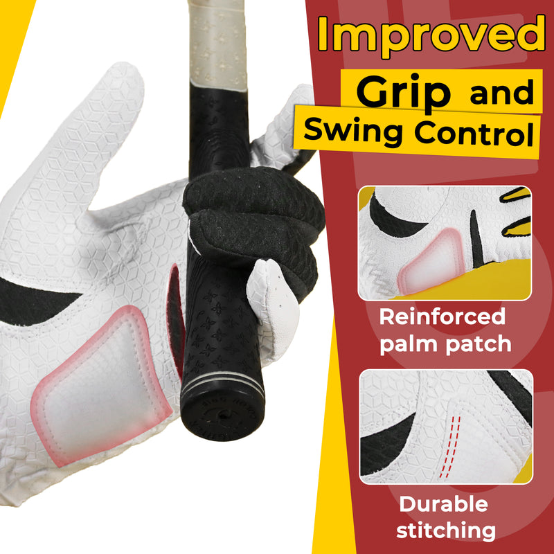 HANDLANDY Youth Golf Glove, Left Hand Kids Golf Gloves for Junior Toddler Boys Girls 834WB