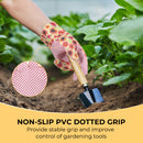 HANDLANDY Womens Gardening Gloves, Ladies Cotton Soft Jersey Garden Gloves with PVC Dots, Floral Yard Work Gloves, Ideal Gardener Gifts 5183