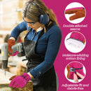 HANDLANDY Leather Work Gloves for Men and Women, Utility Tough Cowhide Glove for Gardening 12121