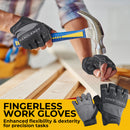 HANDLANDY Fingerlose Arbeitshandschuhe für Herren, taktische Mechanik, 6262