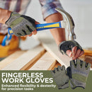 HANDLANDY Fingerlose Arbeitshandschuhe für Herren, taktische Mechanik, 6262