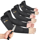 HANDLANDY ANSI A9 Cut-Resistant Arm Sleeves, Adjustable Strap & Thumb Loop 1183-BK