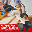 HANDLANDY Fingerlose Arbeitshandschuhe für Herren, taktische Mechanik, 6262