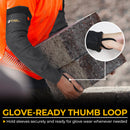 HANDLANDY ANSI A9 Cut-Resistant Arm Sleeves, Adjustable Strap & Thumb Loop 1183-BK