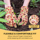 HANDLANDY Womens Gardening Gloves, Ladies Cotton Soft Jersey Garden Gloves with PVC Dots, Floral Yard Work Gloves, Ideal Gardener Gifts 5183