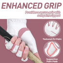 Womens Fingerless Golf Glove Left Hand, Breathable Ladies Summer Half Finger Golf Glove with Non-Slip Grip L842