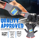 HANDLANDY 6/12/24 Pairs Safety Work Gloves with MicroFoam Nitrile Coated - Breathable Nylon Gloves with Grip for Men & Womem 11178