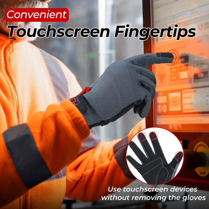 handschuhe handy Handandy Hi-Vis Orange Handschuhe Touchscreen Herren Arbeitsdienstprog